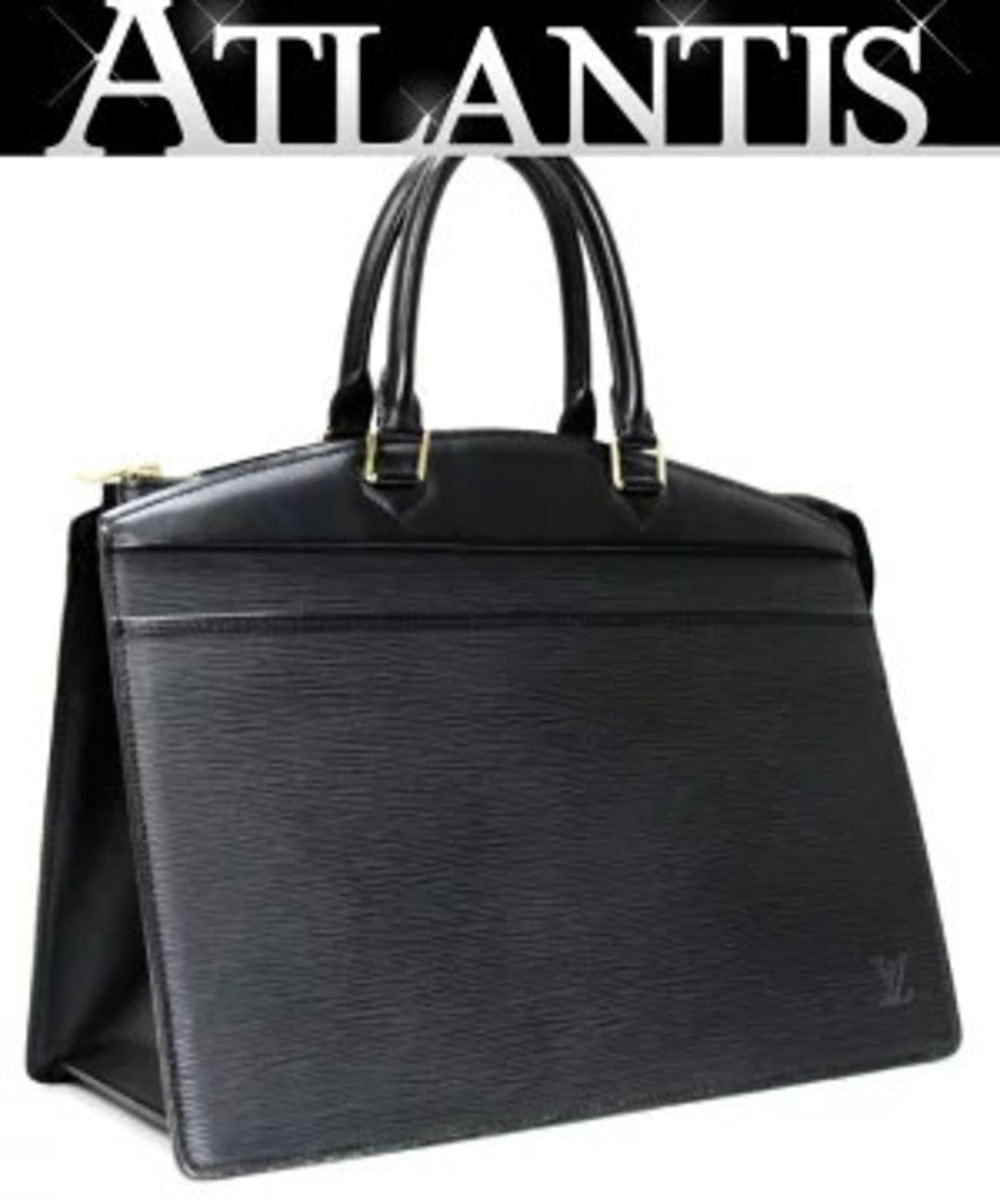 Louis Vuitton Riviera Handbag Epi Leather Black